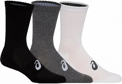 Шкарпетки Asics 3PPK CREW 155204-0701 р.III чорний/білий/сірий