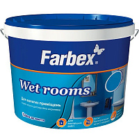 Краска Farbex Wet Rooms белый 7кг