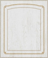 Фасад для кухні Грейд Біла текстура супермат №205 патина золото 713x596 лівий Ріміні