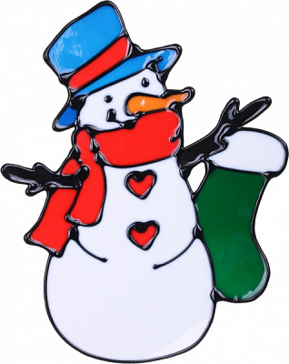 Наклейка декоративная cиликоновая 4 микс (6 дизайнов) в ассортименте 13x18 см