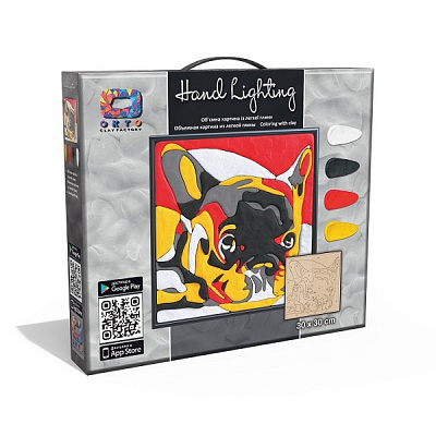 Картина з легкого пластиліну Moon Light Clay mini Мопс 30х30 см 70081