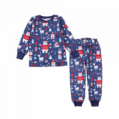 Піжама дитяча унісекс Фламінго р.110 темно-синій 329-329