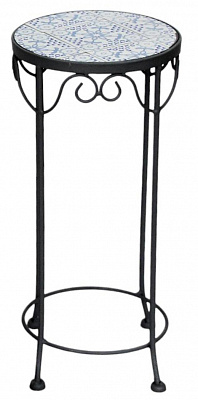 Подставка для цветов одинарная металл мозаика круг S JF200171-3 220x480 см голубой