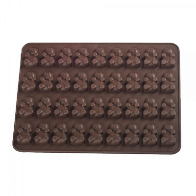 Форма силиконовая для конфет Мишка 18х13х1 см MYS