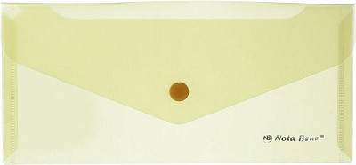 Папка-евроконверт на кнопке желтая Nota Bene
