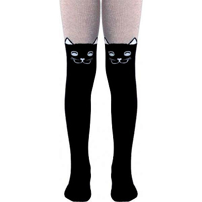 Колготки детские Conte-Kids TIP-TOP 466 р.128-134 черный с серым