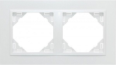 Рамка двухместная Efapel ANIMATO Logus универсальная металлик ледяной 90920 TEE