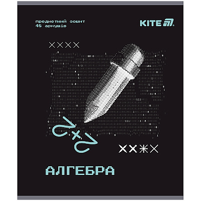 Тетрадь предметная 48 лист. клетка Techno алгебра KITE