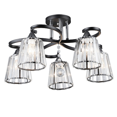 Люстра потолочная Victoria Lighting 5x60 Вт E27 черный Sands/PL5 black