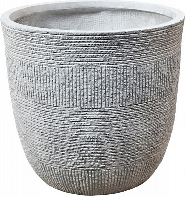 Кашпо Engard Оттава 43х43х41 см овальний 76 л бежево-сірий (GA70-2)