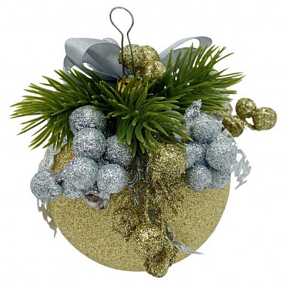 Шар декорированный MISLT d8 см BD80-2 золото