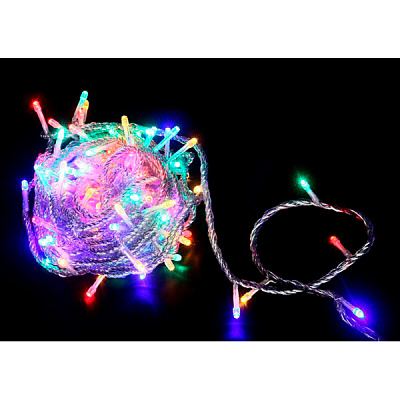 Гирлянда линейная LED 300 ламп 30 м різнокольорова