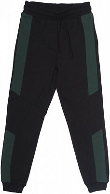 Брюки спортивні Danaya р.146 чорний із зеленими вставками ШЯ19-148/1