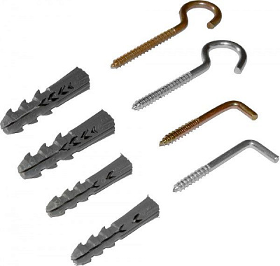 Набор дюбелей с крючками 118 шт. 