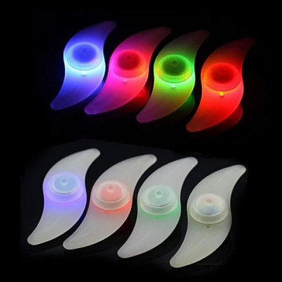 Фонарь вело разноцветный DEN-020-1 на спице Feel Fit