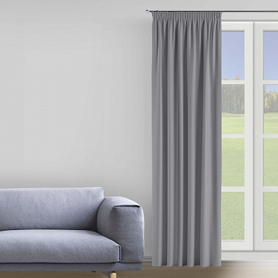 Штора VELOUR 150х275 серый Decora textile