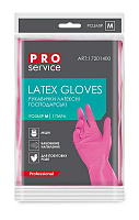 Перчатки латексные PROservice Professional розовые стандартные р.M 1 пар/уп. 