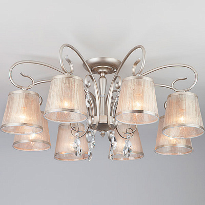 Люстра потолочная Strotskis Liona 8x40 Вт E14 старое серебро 60065/8 