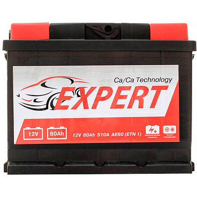 Аккумулятор автомобильный Expert 60А 12 B «+» слева