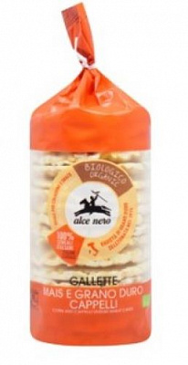 Хлебцы ALCENERO кукурузные с пшеницей senatore cappelli органические 100 г