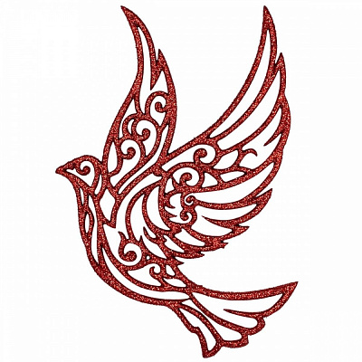 Подвеска MIS LT Голубь 14 см красный