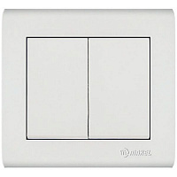 Вимикач двоклавішний Makel Manolya без підсвітки 10 А 250В білий 41001003