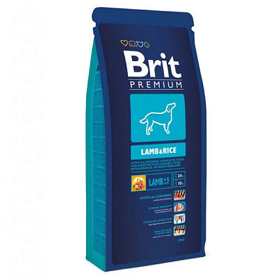 Корм Brit Premium Lamb & Rice 3 кг 