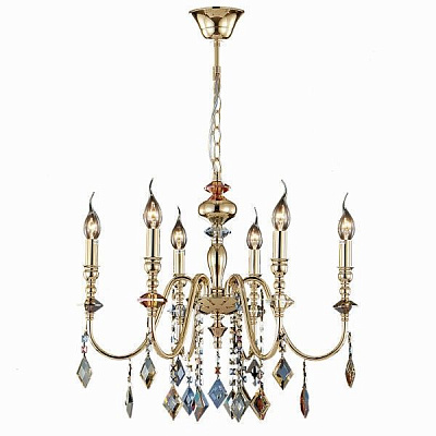 Люстра подвесная Victoria Lighting 6x40 Вт E14 золото Antonia/SP6 gold 
