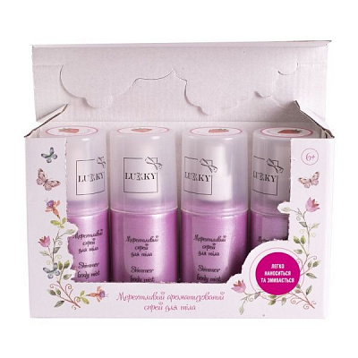 Спрей для тела Lukky мерцающий розовый Т15388