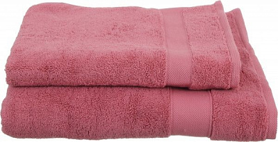 Рушник махровий з бордюром 70x140 см рожевий La Nuit