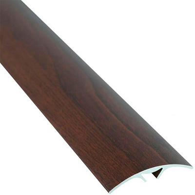 Порожек алюминиевый декорированный Braz Line скрытый крепеж 40x2700 мм орех бурбон