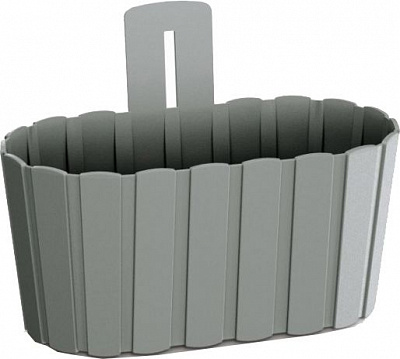 Горшок пластиковый Prosperplast Boardee Wall овальный 3,3л серый (27450-405) 