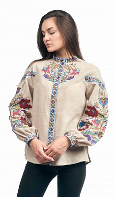 Вишиванка Едельвіка бежевий р. 48 266-20/08