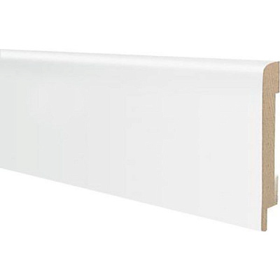 Плинтус МДФ ОМиС белый silk 19x80x2400 мм 