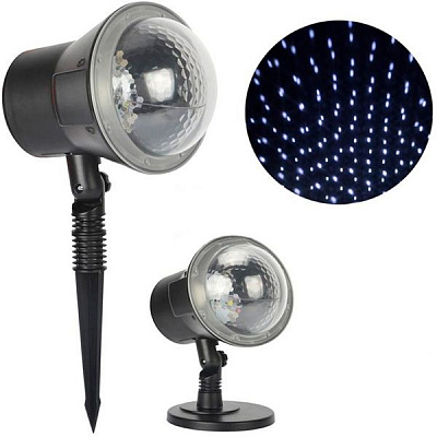 Гирлянда-проектор LED Снегопад 6 ламп 10м холодно-белая
