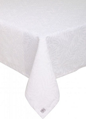 Скатертина Ельза 132x220 см біле срібло Прованс