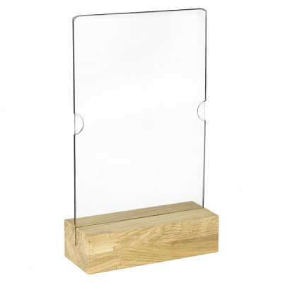 Тримач універсальний Менюхолдер А5 на дерев’яній підставці