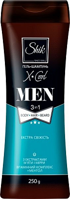 Гель-шампунь Шик Men X-Cool 3 в 1 250 мл