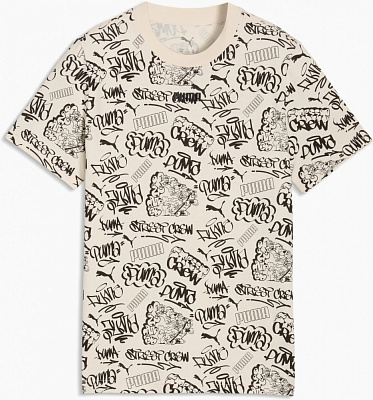 Футболка Puma MID90S AOP Tee B 69174987 р.152 бежевый