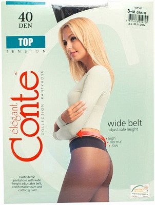 Колготки Conte TOP 40 den grafit р. 2 графит 