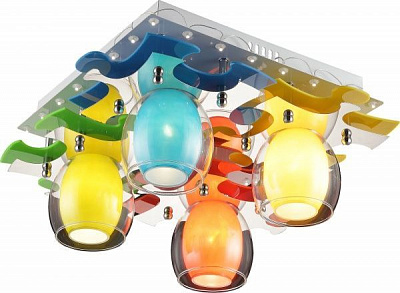 Люстра потолочная Altalusse 4x40 Вт E14 разноцветный INL-9319C-04 White & Multicolo 