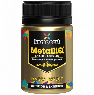 Декоративна фарба Kompozit акрилова MetalliQ золото 0,07кг