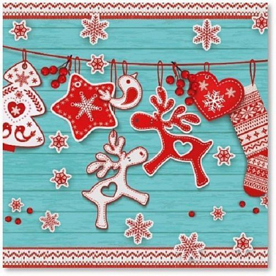 Салфетки столовые Silken Подвеска новогодняя 33х33 см 16 шт.