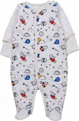 Комбинезон унисекс Фламинго р.62 меланж 365-307 