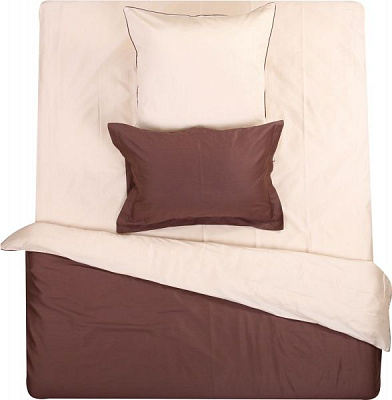 Комплект постельного белья Loft 1,5 коричнево-бежевый Karna 