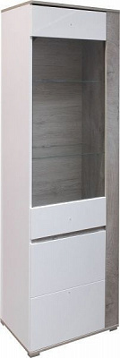 Витрина Ares AS9 правая белый глянец / дуб эндгрейн 