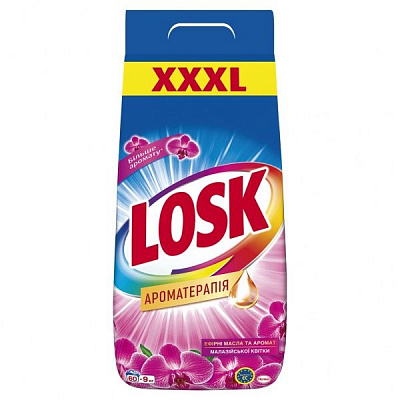 Порошок для машинной стирки Losk Ароматерапия Аромат малайзийских цветов 9 кг 