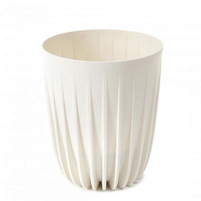 Вазон пластик MIRA круглий кремовий 11,6 л Ламела (9749157)