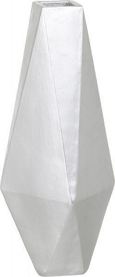 Ваза Модернізм 13х13х38 см полірезина сірий