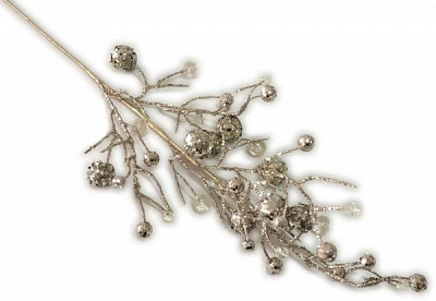 Декорация новогодняя Ветка с большими ягодами 70 см EPI-19A5119 